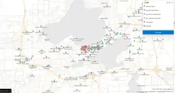 Madison interactive Kibana map